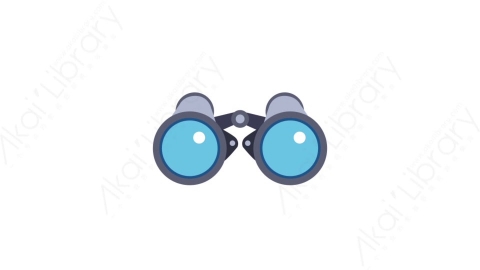 AE模板-MG扁平日常生活工具元素图标Binoculars (one)望远镜