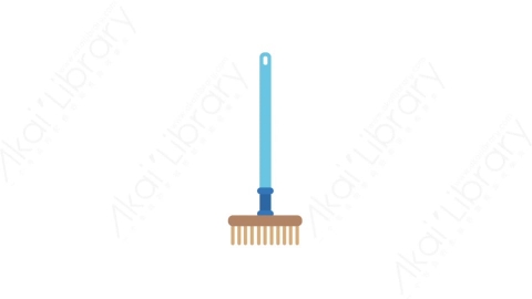 AE模板-MG扁平日常生活工具元素图标Broom扫把