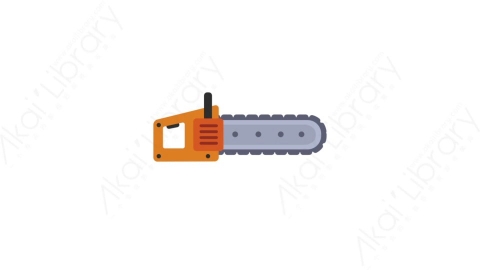 AE模板-MG扁平日常生活工具元素图标Chainsaw电锯