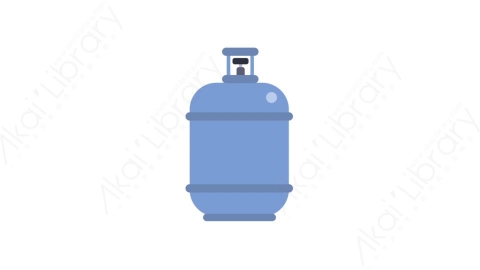 AE模板-MG扁平日常生活工具元素图标Gas cylinder气瓶