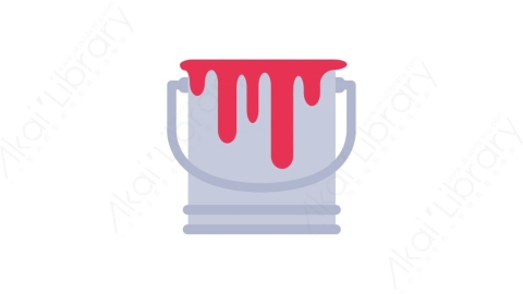 AE模板-MG扁平日常生活工具元素图标Paint bucket油漆桶