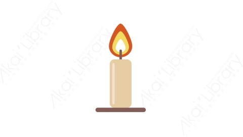 AE模板-MG扁平日常生活元素图标Candle蜡烛