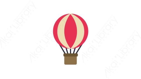 AE模板-MG扁平日常生活元素图标Hot air balloon热气球