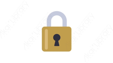 AE模板-MG扁平日常生活元素图标Padlock锁
