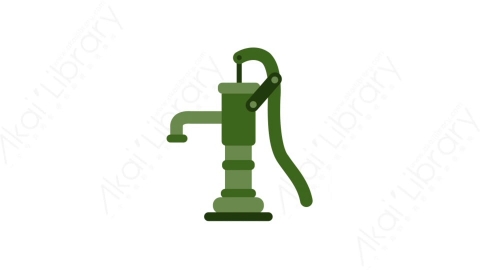 AE模板-MG扁平日常生活元素图标Water pump水泵
