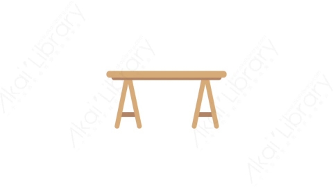 AE模板-MG扁平日常生活元素图标Desk (one)桌子书桌