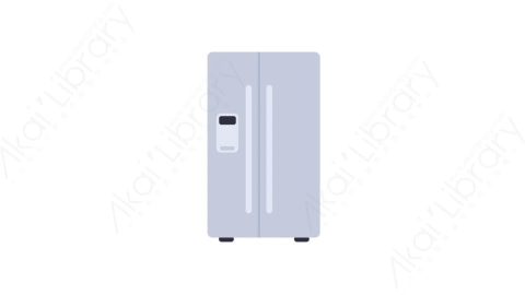 AE模板-MG扁平日常生活元素图标Fridge冰箱