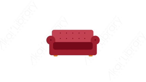 AE模板-MG扁平日常生活元素图标Sofa (one)沙发