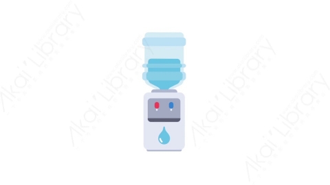 AE模板-MG扁平日常生活元素图标Water dispenser饮水机