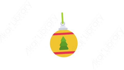 AE模板-MG扁平圣诞节元素图标Christmas ball (one)圣诞节铃铛