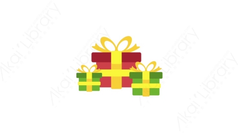 AE模板-MG扁平圣诞节元素图标Gifts礼物