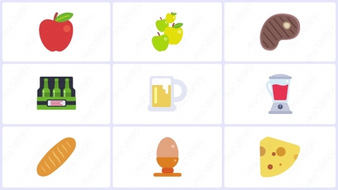 AE模板-MG扁平食物饮食元素图标包19_Food_drinks