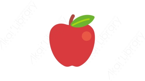 AE模板-MG扁平食物饮食元素图标Apple苹果