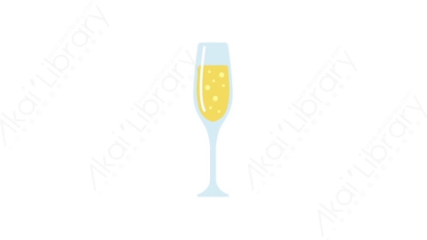 AE模板-MG扁平食物饮食元素图标Champagne cup香槟