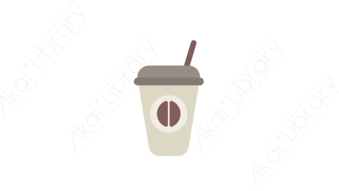 AE模板-MG扁平食物饮食元素图标Coffee cup (one)咖啡杯