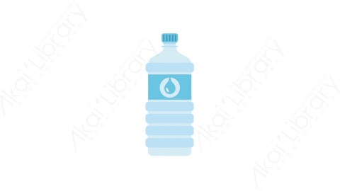 AE模板-MG扁平食物饮食元素图标Water bottle矿泉水