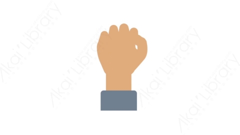 AE模板-MG扁平手势动画Hand sign (one)手势