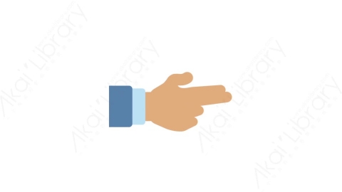 AE模板-MG扁平手势动画Hand sign (ten)手势-10