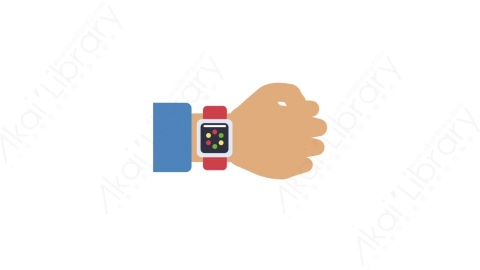 AE模板-MG扁平手势动画Hand smartwatch手动智能手表