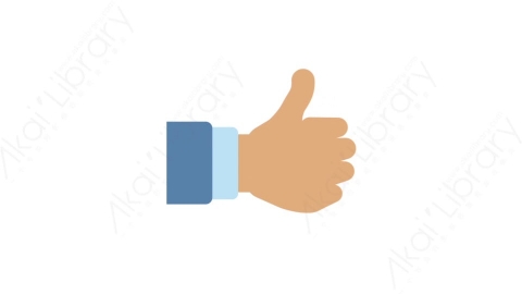 AE模板-MG扁平手势动画Hand thumb up手拇指向上