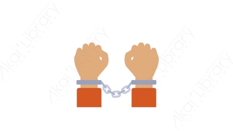AE模板-MG扁平手势动画Hands handcuffs手铐