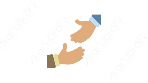 AE模板-MG扁平手势动画Helping hand伸出援助之手