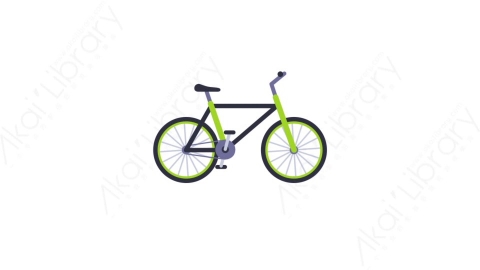 AE模板-MG扁平体育运动元素图标Bike自行车