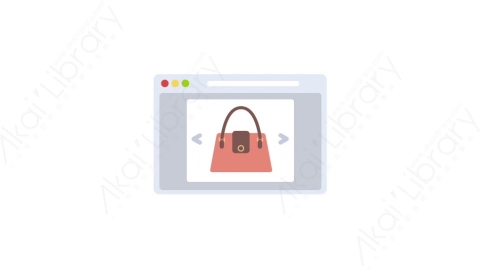 AE模板-MG扁平衣服衣物元素图标Handbag web page手提包网页