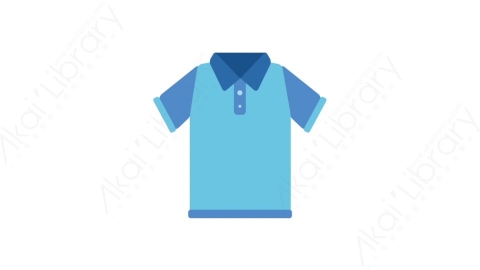 AE模板-MG扁平衣服衣物元素图标Polo shirt马球衫