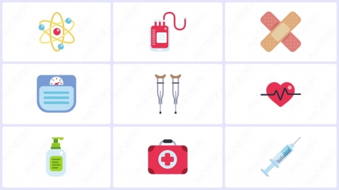 AE模板-MG扁平医疗元素图标包06_Medical_health_hygiene_chemistry