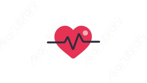 AE模板-MG扁平医疗元素图标Heartbeat心脏心率