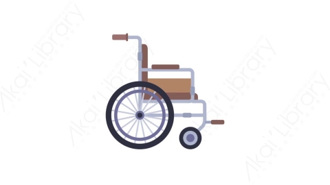AE模板-MG扁平医疗元素图标Wheelchair轮椅