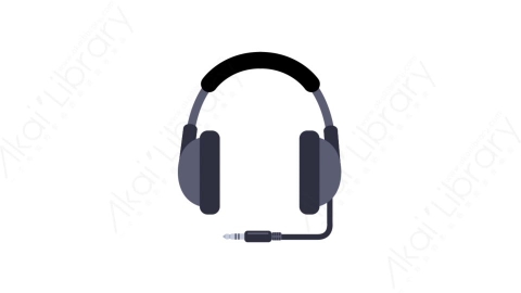 AE模板-MG扁平音乐设备元素图标Headphones头戴式耳机