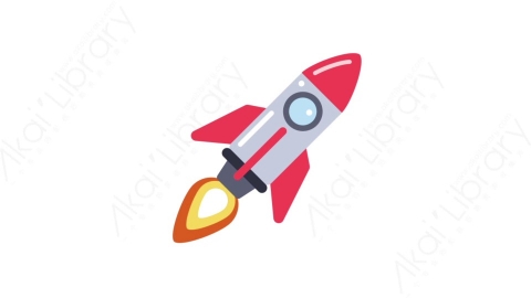 AE模板-MG扁平宇宙太空元素图标Rocket火箭