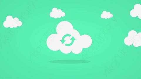 AE模板-Scene_15_Cloud_reload云端正在加载MG扁平卡通场景背景