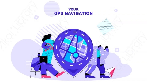 AE模板-Your_gps_navigation导航地图MG扁平卡通场景背景