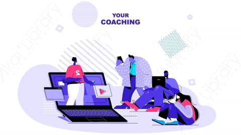 AE模板-Your_coaching教育辅导MG扁平卡通场景背景