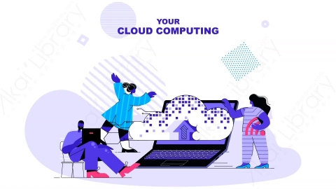 AE模板-Your_cloud_computing云端计算MG扁平卡通场景背景