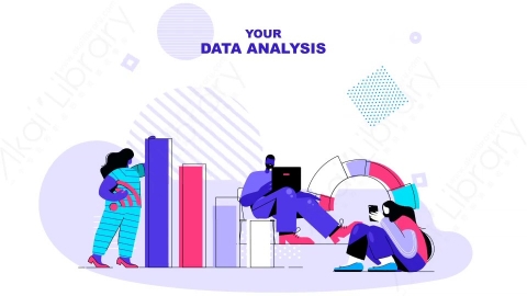 AE模板-Your_data_analysis数据分析MG扁平卡通场景背景