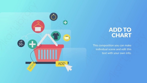AE模板-Add to Chart添加到图表扁平卡通场景背景