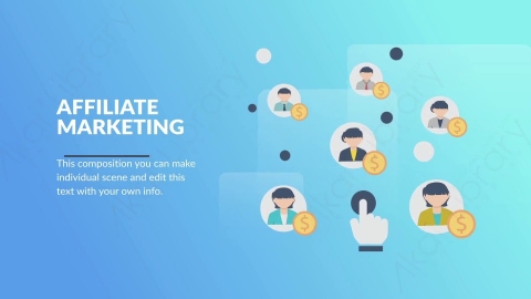 AE模板-Affiliate Marketing联盟营销扁平卡通场景背景