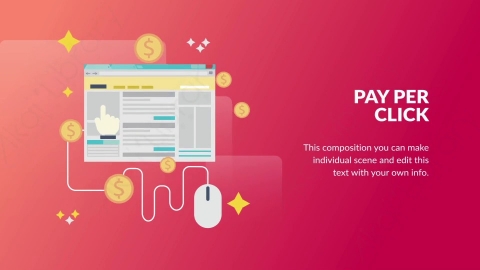 AE模板-Pay Per Click按点击付费扁平卡通场景背景