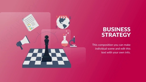AE模板-Business Strategy经营策略扁平卡通场景背景