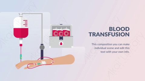 AE模板-Blood Transfusion输血扁平卡通场景背景
