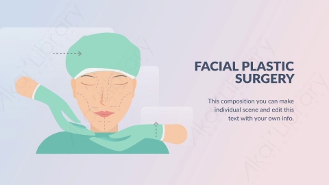 AE模板-Facial Plastic Surgery面部整形外科扁平卡通场景背景
