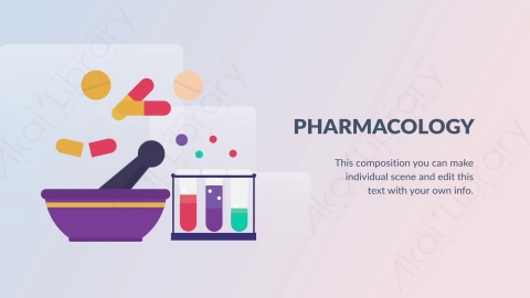 AE模板-Pharmacology药理扁平卡通场景背景