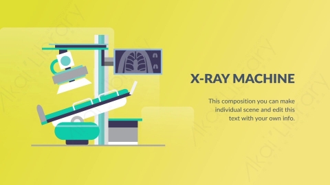 AE模板-X-Ray MachineX光机扁平卡通场景背景