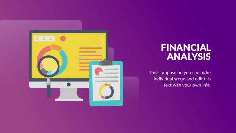 AE模板-Financial Analysis财务分析扁平卡通场景背景