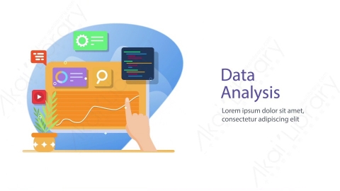 AE模板-12_Data analysis数据分析扁平卡通图标场景背景