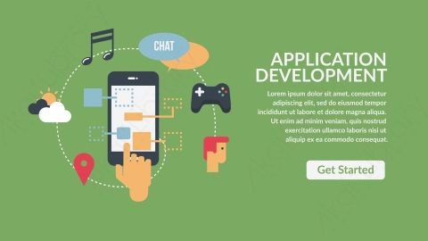 AE模板-DC_Application_Development应用开发扁平卡通图标场景背景